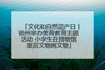 文化和自然遗产日丨德州举办美育教育主题活动 小学生在博物馆里赏文物画文物