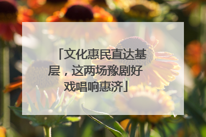 文化惠民直达基层，这两场豫剧好戏唱响惠济
