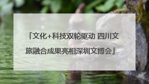 文化+科技双轮驱动 四川文旅融合成果亮相深圳文博会