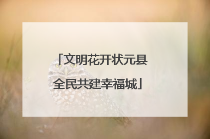 文明花开状元县 全民共建幸福城