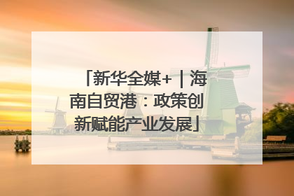 新华全媒+｜海南自贸港：政策创新赋能产业发展