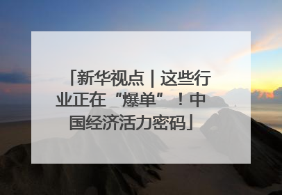 新华视点｜这些行业正在“爆单”！中国经济活力密码