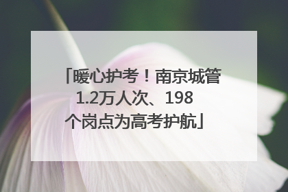 暖心护考！南京城管1.2万人次、198个岗点为高考护航