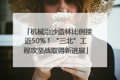 机械治沙造林比例接近50%！“三北”工程攻坚战取得新进展
