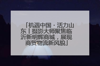 机遇中国・活力山东丨摄影大师聚焦临沂新明辉商城，展现商贸物流新风貌