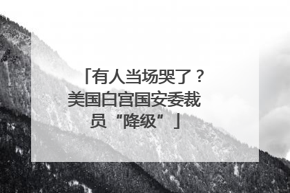 有人当场哭了？美国白宫国安委裁员“降级”
