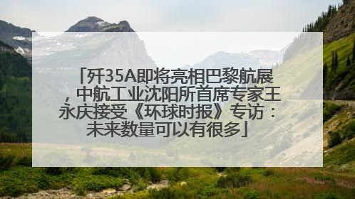 歼35A即将亮相巴黎航展，中航工业沈阳所首席专家王永庆接受《环球时报》专访：未来数量可以有很多