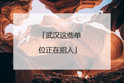 武汉这些单位正在招人