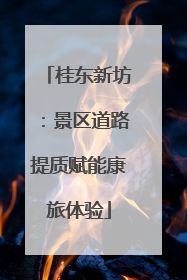 桂东新坊：景区道路提质赋能康旅体验