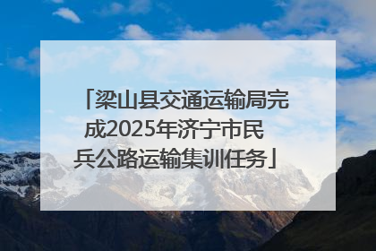 梁山县交通运输局完成2025年济宁市民兵公路运输集训任务
