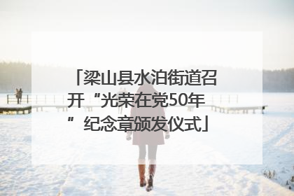 梁山县水泊街道召开“光荣在党50年”纪念章颁发仪式