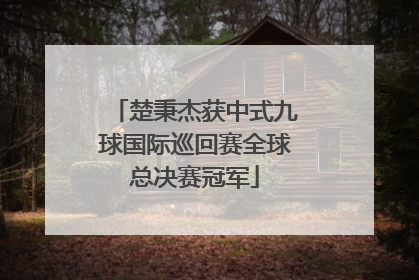 楚秉杰获中式九球国际巡回赛全球总决赛冠军