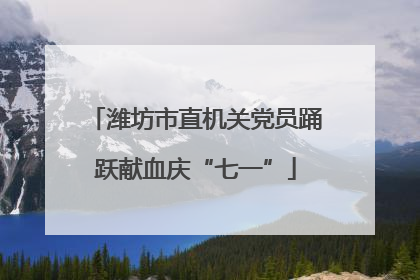 潍坊市直机关党员踊跃献血庆“七一”