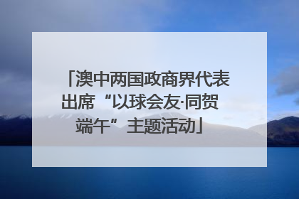 澳中两国政商界代表出席“以球会友·同贺端午”主题活动