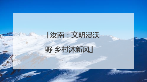汝南：文明浸沃野 乡村沐新风