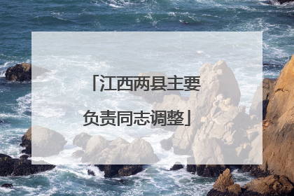 江西两县主要负责同志调整