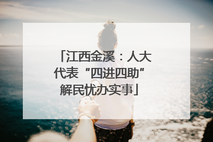江西金溪：人大代表“四进四助”解民忧办实事
