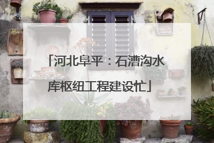 河北阜平：石漕沟水库枢纽工程建设忙