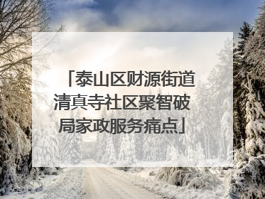 泰山区财源街道清真寺社区聚智破局家政服务痛点