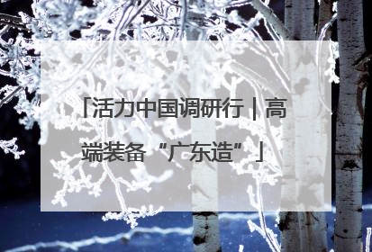 活力中国调研行｜高端装备“广东造”