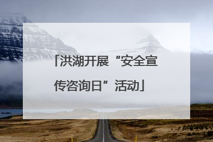 洪湖开展“安全宣传咨询日”活动