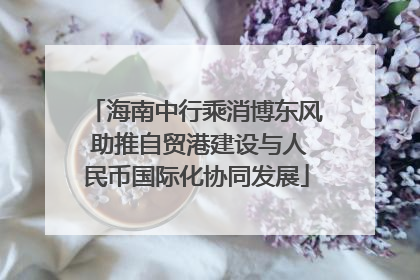 海南中行乘消博东风 助推自贸港建设与人民币国际化协同发展