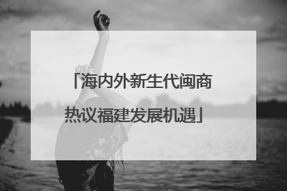海内外新生代闽商热议福建发展机遇