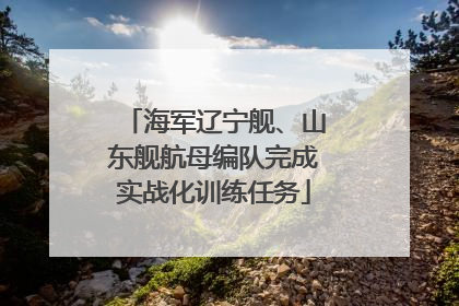 海军辽宁舰、山东舰航母编队完成实战化训练任务