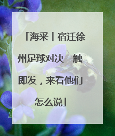 海采丨宿迁徐州足球对决一触即发，来看他们怎么说