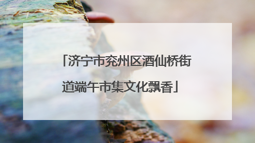济宁市兖州区酒仙桥街道端午市集文化飘香