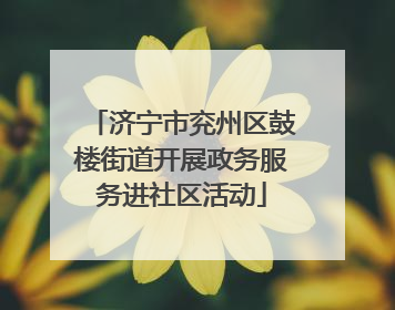 济宁市兖州区鼓楼街道开展政务服务进社区活动