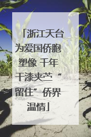 浙江天台为爱国侨胞塑像 千年干漆夹苎“留住”侨界温情