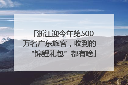浙江迎今年第500万名广东旅客，收到的“锦鲤礼包”都有啥
