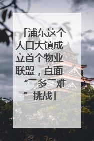 浦东这个人口大镇成立首个物业联盟，直面“三多三难”挑战
