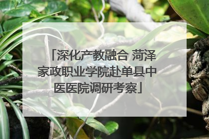 深化产教融合 菏泽家政职业学院赴单县中医医院调研考察