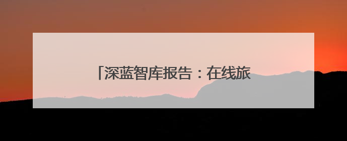 深蓝智库报告：在线旅游业掀起AI竞速战