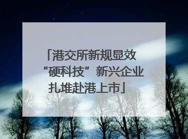 港交所新规显效 “硬科技”新兴企业扎堆赴港上市