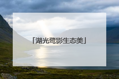 湖光鹭影生态美