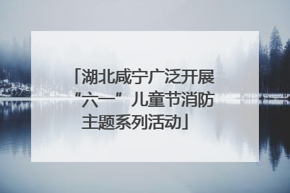 湖北咸宁广泛开展“六一”儿童节消防主题系列活动