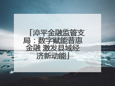 漳平金融监管支局：数字赋能普惠金融 激发县域经济新动能