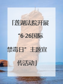 莲湖法院开展“6·26国际禁毒日”主题宣传活动