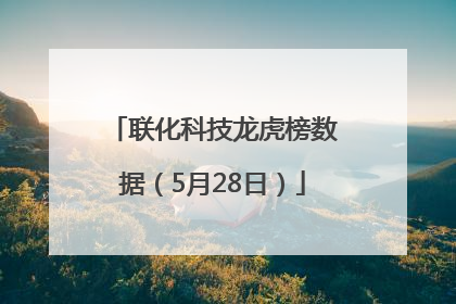 联化科技龙虎榜数据（5月28日）