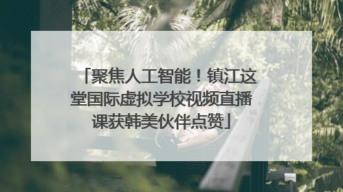 聚焦人工智能！镇江这堂国际虚拟学校视频直播课获韩美伙伴点赞