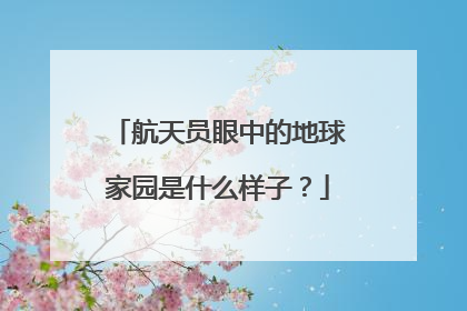 航天员眼中的地球家园是什么样子？