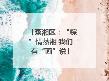 蒸湘区：“粽”情蒸湘 我们有“画”说