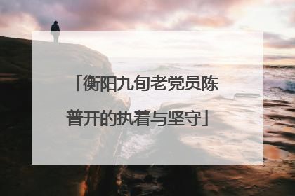 衡阳九旬老党员陈普开的执着与坚守