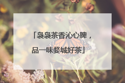 袅袅茶香沁心脾，品一味婺城好茶