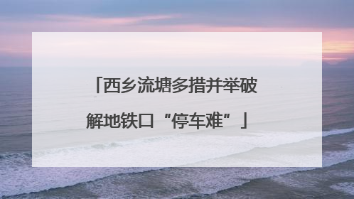 西乡流塘多措并举破解地铁口“停车难”