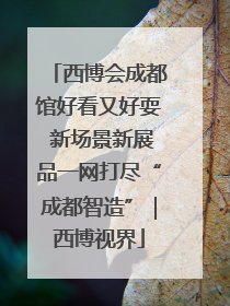 西博会成都馆好看又好耍 新场景新展品一网打尽“成都智造”｜西博视界