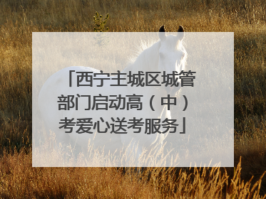 西宁主城区城管部门启动高（中）考爱心送考服务